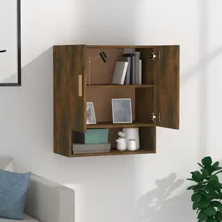 Wandschrank Räuchereiche 60x31x70 Cm Holzwerkstoff Vidaxl