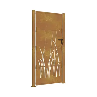 Gartentor 105x180 Cm Cortenstahl Gras-design Vidaxl