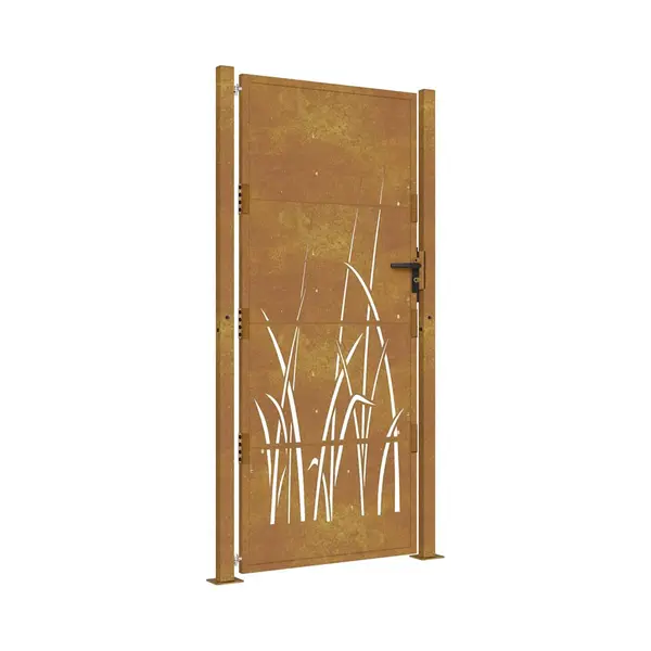 Gartentor 105x180 Cm Cortenstahl Gras-design Vidaxl thumbnail
