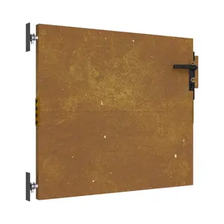 VidaXL Garden Gate-Corten Steel-Sturdy Lockable System-y Brown-Full Privacy Design-85x100cm