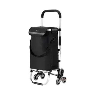 Packaway Boodschappentrolley Met 6 Wielen Voor Trappen - 40L - Boodschappenwagen - Steekwagen Functie - Zwart