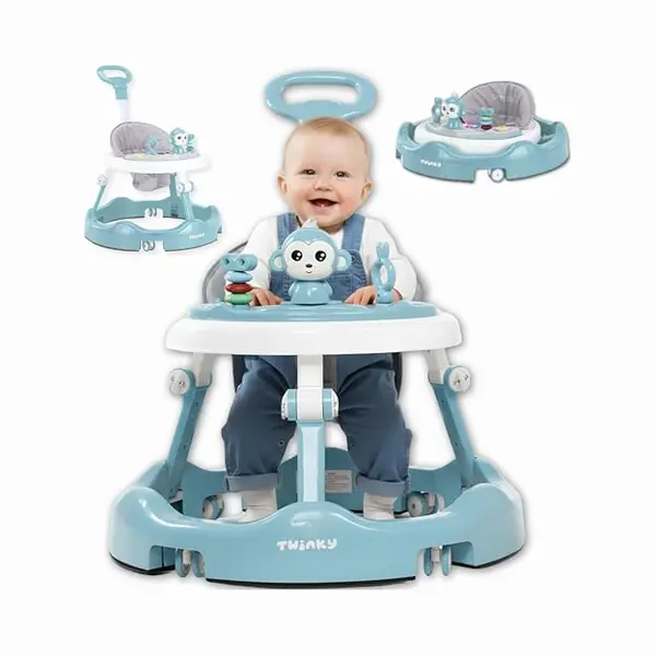 Twinky® Lauflernwagen Mit Spielset & Bodenmatte - Robuste 4-fach Verstellbare Vorschul-Lauflernhilfe - Ideal Als Gehhilfe Für Die Ersten Schritte thumbnail