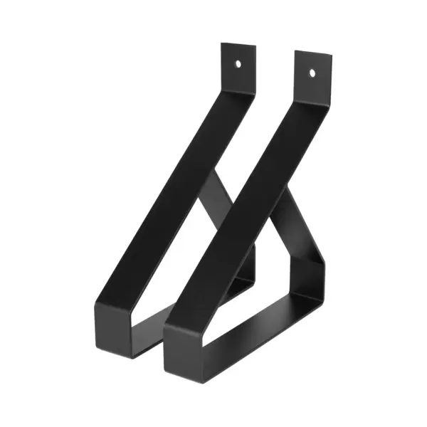 Marcellis - 2x Industriële Plankdrager - Voor Plank 20cm + Schroefset - Mat Zwart - Staal - T2 thumbnail