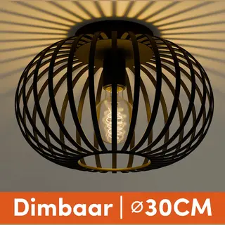 Nolt Deckenleuchte Schwarz - Deckenleuchte E27 Lampe - Industrial - ⌀ 30cm