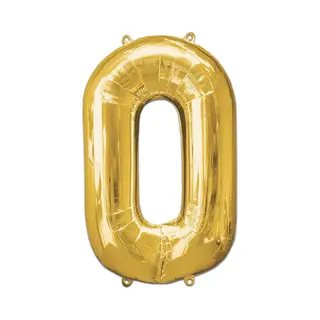 Q2P Cijfer Ballonnen Ballon Cijfer 0 Verjaardag Versiering Feest Helium Ballonnen Cijferballon Folieballon Goud Xl Formaat