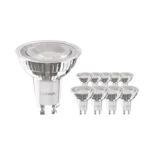 Ledvion - 10X GU10 Led Spot- 3W - 2700K - 345L
