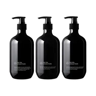 The Spa Collection Gum Tree - Shampoo + Body Wash + Conditioner - 475 Ml Stijlvolle Zwarte Pompfles - Set Van 3 Stuks