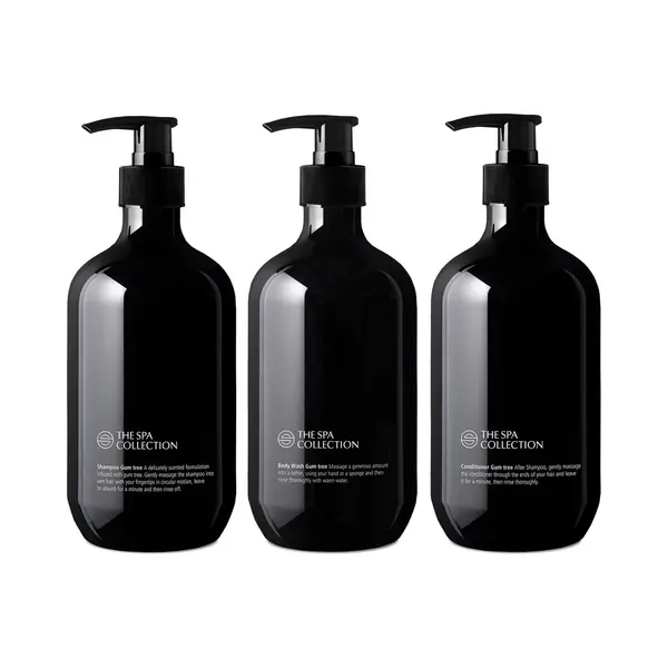 The Spa Collection Gum Tree - Shampoo + Body Wash + Conditioner - 475 Ml Stijlvolle Zwarte Pompfles - Set Van 3 Stuks thumbnail
