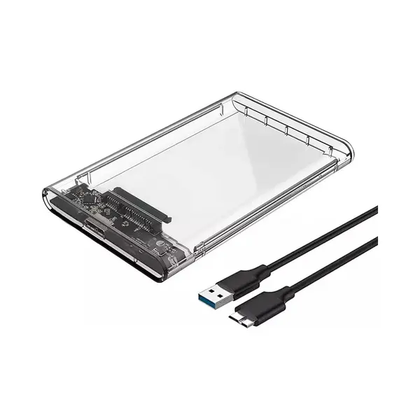 2.5 Inch Hardeschijf Behuizing Usb 3.0 - Sata Harde Schijf - Harddisk Case - Transparant thumbnail