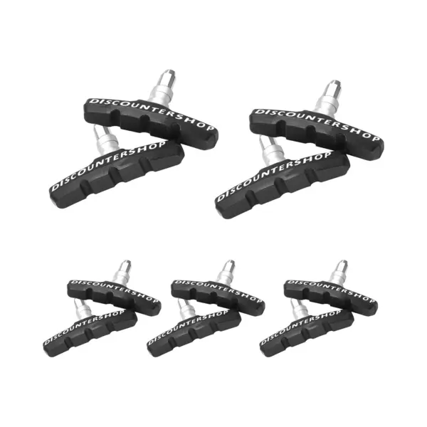 discountershop Fiets Remblokken Set - 5 Paar (10 Stuks) Universele V Remblokjes 70mm - Geschikt Voor Mountainbike, Stadsfiets, Vouwfiets En Tourfiets thumbnail