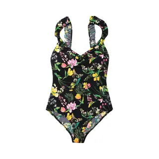 La V Badpak Dames Met V Hals - Spring Flower- Xs