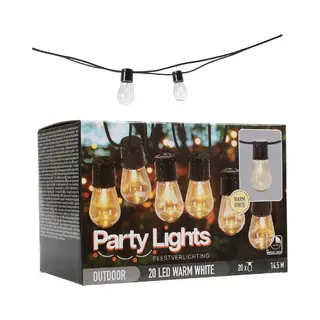Van der Meulen Overige Merken Lichtsnoer 20 Leds Met Timer Warm Wit