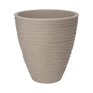 Pro Garden Plantenpot/bloempot Dunes - Tuin - Stevig Kunststof - Zand/beige - D40 X H42 Cm