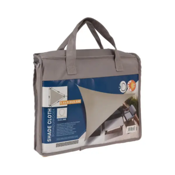 Koopman Schaduwdoek UV50+ Driehoek Taupe 3.6x3.6x3.6m Tuin Zonwering. thumbnail
