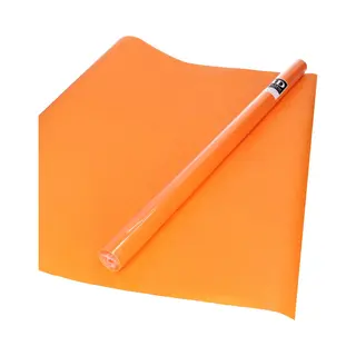 Bellatio Decorations Inpakpapier - 6 Rollen - Oranje - 200x70 Cm - Cadeaupapier