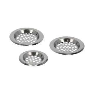Gerimport Aanrecht Wasbak Gootsteen Zeefjes 6x Stuks Rvs - In Een 2 Formaten Mix Gootsteenzeef