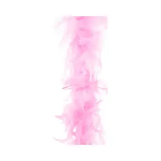 Carnaval Verkleed Veren Boa - Kleur Roze - 2 Meter - Verkleedkleding Accessoires - 45 Grams