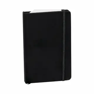 Notitieboekje Met Harde Kaft En Elastiek - Zwart - 9 X 14 Cm - 100 Blanco Paginas - Opschrijfboekjes - Schrift