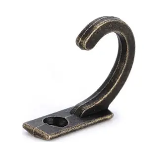 Fsw-Products - 4 Stuks - Kleine Ophanghaken Incl. Schroeven - 1.2 X 1.8 Cm - Brons - Rvs - Kapstokhaken - Sleutelhaken - Muurhaken - Wandhaken -