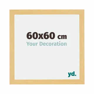 Yd. Your Decoration - Bilderrahmen 60x60 Cm - Buche Dekor - Bilderrahmen Aus Mdf Mit Acrylglas - Antireflex - 60x60 Rahmen - Mura