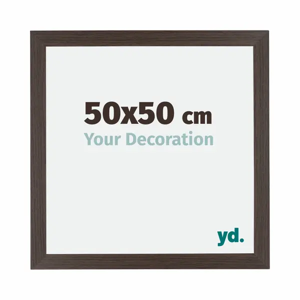 Yd. Your Decoration - Bilderrahmen 50x50 Cm - Eiche Dunkel - Bilderrahmen Aus Mdf Mit Acrylglas - Antireflex - 50x50 Rahmen - Mura thumbnail