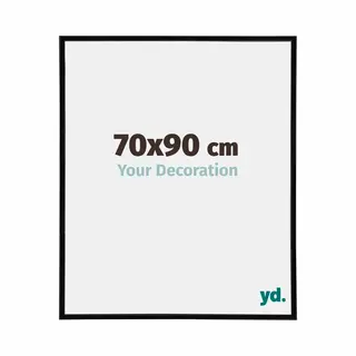 Yd. Your Decoration - Bilderrahmen 70x90 Cm - Schwarz Hochglanz - Bilderrahmen Aus Kunststoff Mit Acrylglas - Antireflex - Rahmen 70x90 Cm - Annecy
