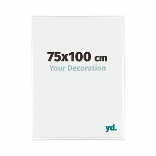Yd. Your Decoration - Bilderrahmen 75x100 Cm - Weiß Hochglanz - Bilderrahmen Aus Aluminium Mit Acrylglas - Antireflex - 75x100 Rahmen - Kent