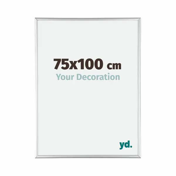 Yd. Your Decoration - Bilderrahmen 75x100 Cm - Silber Hochglanz - Bilderrahmen Aus Aluminium Mit Acrylglas - Antireflex - 75x100 Rahmen - Kent thumbnail