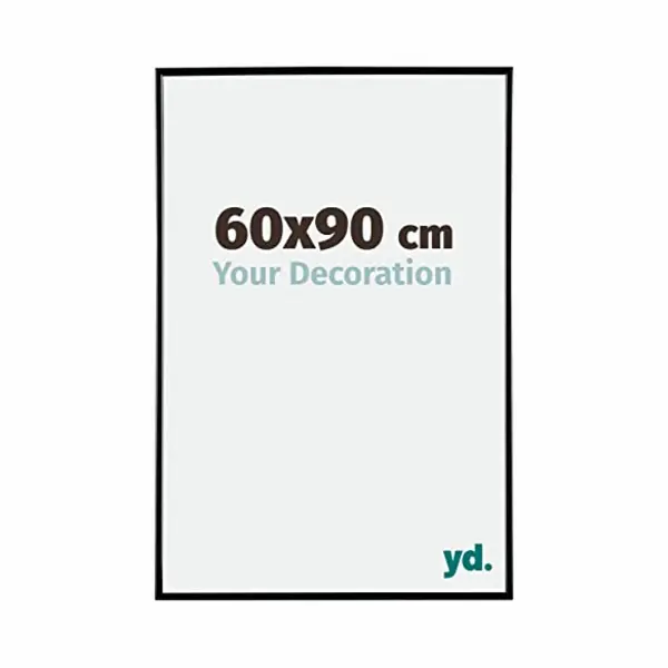 yd. Your Decoration - Picture Frame 60x90 Cm - Black High Gloss - Decorative Wall Frame In Plastic With Antireflection - Frame 60x90 - Evry thumbnail