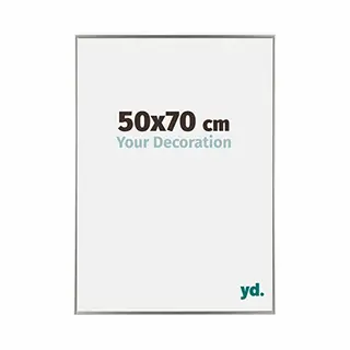 yd. Your Decoration - Bilderrahmen 50x70 Cm - Champagner - Bilderrahmen Aus Kunststoff Mit Acrylglas - Antireflex - 50x70 Rahmen - Evry