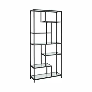 Casamoda Moderne Wandkast - H180 X B80 X D30 Cm - Stalen Frame - Staande Boekenkast - Vakkenkast - Opbergkast - Kantelbeveiliging - Draagvermogen 40