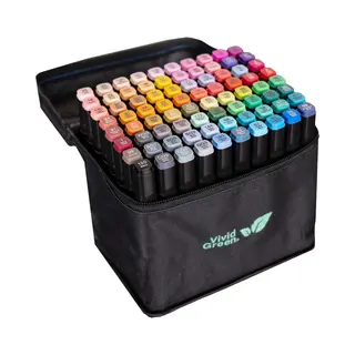Twinmarkers 80 Stuks Voor Volwassenen - Alcohol Markers - Stiften - Markeerstiften - Vivid Green
