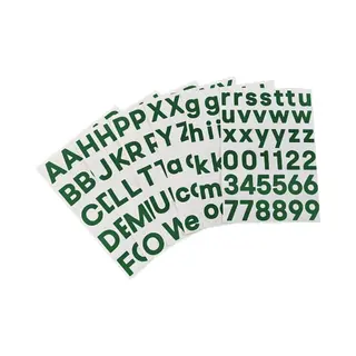 Afecto Plakletters Groen | Alfabet Stickers | Met Cijfers | Hoogte 4 Cm