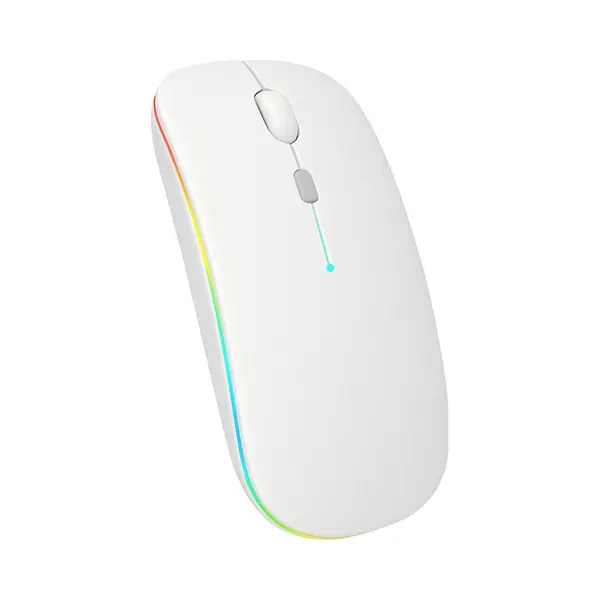 Nuvance - Kabellose Maus Led - Bluetooth - Ergonomisch - Laptop Und Spiele - Kabellos - Weiß thumbnail