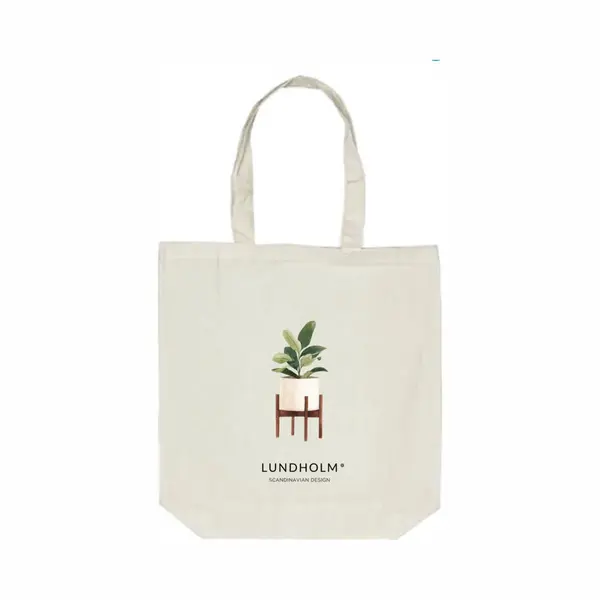 Lundholm Tote Bag Katoen Cotton - Scandinavisch Design - Katoenen Tas Shopper Naturel Ecru - 100% Cotton - Zeer Sterk | Lundholm Ängelholm Collectie thumbnail