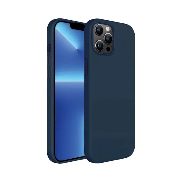 ShieldCase Telefoonhoesje Geschikt Voor Apple IPhone 13 Pro Max Silicone Case - Donkerblauw - Siliconen Hoesje - Shockproof Case Hoesje - Backcover thumbnail