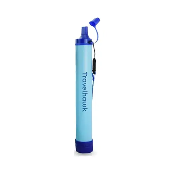 TravelHawk Wasserfilter Outdoor 1500 Liter, Trinkwasserfilter Camping, Reise Und Survival, Tragbarer Wasserreiniger Trinkwasser Für Wandern, thumbnail