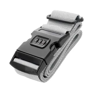 Thousandtravelmiles Kofferriem Met Cijferslot – Kofferband – Bagageriem – Reizen Gadget – Reisbagage & Reisaccessoires – 180 Centimeter – Zilver