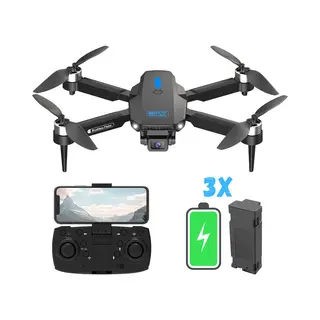 SefSay E88 Max Drone - Drone Met Dubbele Hd Camera - Borstelloze Motoren - 3 Batterijen En Een Opbergtas - Geschikt Voor Kinderen En Volwassenen