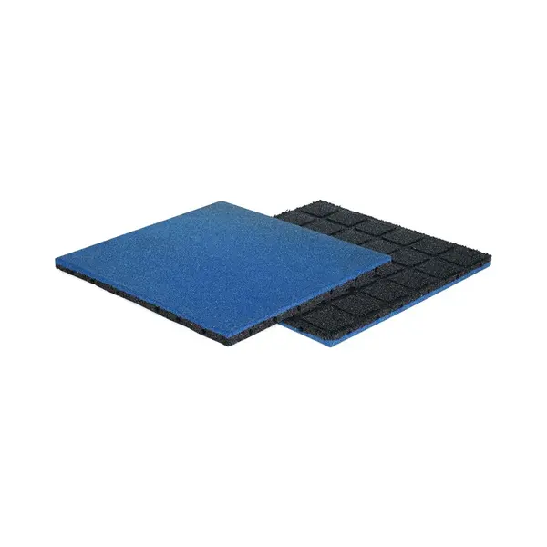 GreenTyre Rubber Tegel Met Pen- En Gat Verbinding - 50 X 50 Cm - 30 Mm Dik - Blauw thumbnail