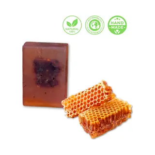 De Vitamineshop - Zeep - Natuurlijke Honingraat Zeep Blok – 100% Natuurlijke & Handgemaakte Verzorgingszeep - Handzeep - Douchezeep - Cadeau - 120
