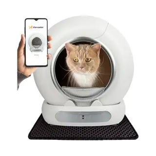 Viervoeter Fresh 3 - Automatische Kattenbak – Zelfreinigend – Bedienen Via App – 65L - Incl Matje En 3 Rollen Opvangzakjes - Silver