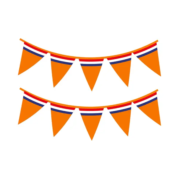 Bellatio Decorations Slinger Oranje - Holland Vlaggenlijn Met Nederlandse Vlag - 10 Meter - Oranje Versiering Wk/ Ek/ Koningsdag - Vlaggetjes thumbnail