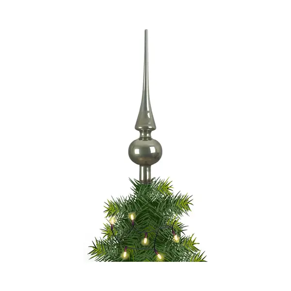 Kerstboom Glazen Piek Groen Glans 26 Cm - Pieken/kerstpieken thumbnail