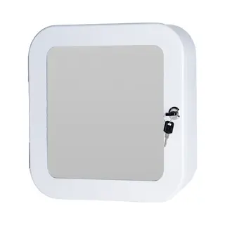 Bathroom Solutions Medicijnkastje - Wit - Met Spiegel En Slot - 32 X 32 Cm