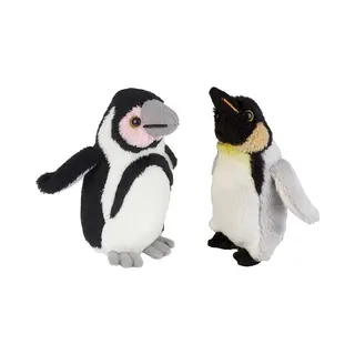 Ravensden - Zuidpool Serie Pluche Knuffels - 2x Stuks - Pinguin En Kuiken - 15 Cm