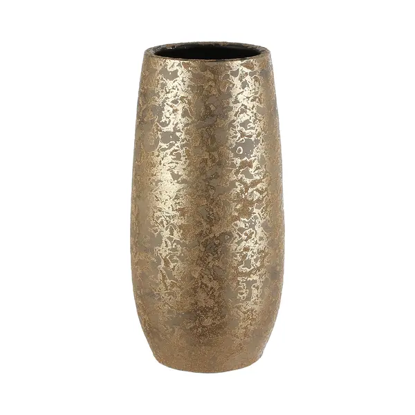 Deco By Boltze - Luxe Bloemenvaas Goud Motief 35 X 17 Cm Van Keramiek thumbnail