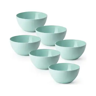 PlasticForte Schaaltjes - 6x - Kunststof - Kommetjes - Dessert/ontbijt - D14 X H6 Cm - Mintg
