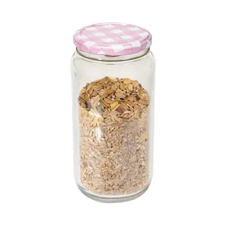 Hega Hogar Weckpot/voorraadpot Classico - 950 Ml - Kunststof - Draaideksel - Roze - D8 X H17 Cm