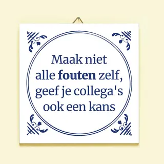 Ditverzinjeniet.nl Tegeltje Maak Niet Alle Fouten Zelf Van Ditverzinjeniet